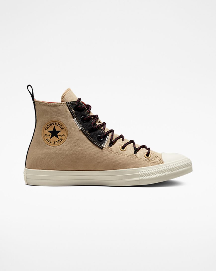 Women\'s Converse Chuck Taylor All Star Rugged Basics High Top Shoes Khaki / Orange | AU 49E31G